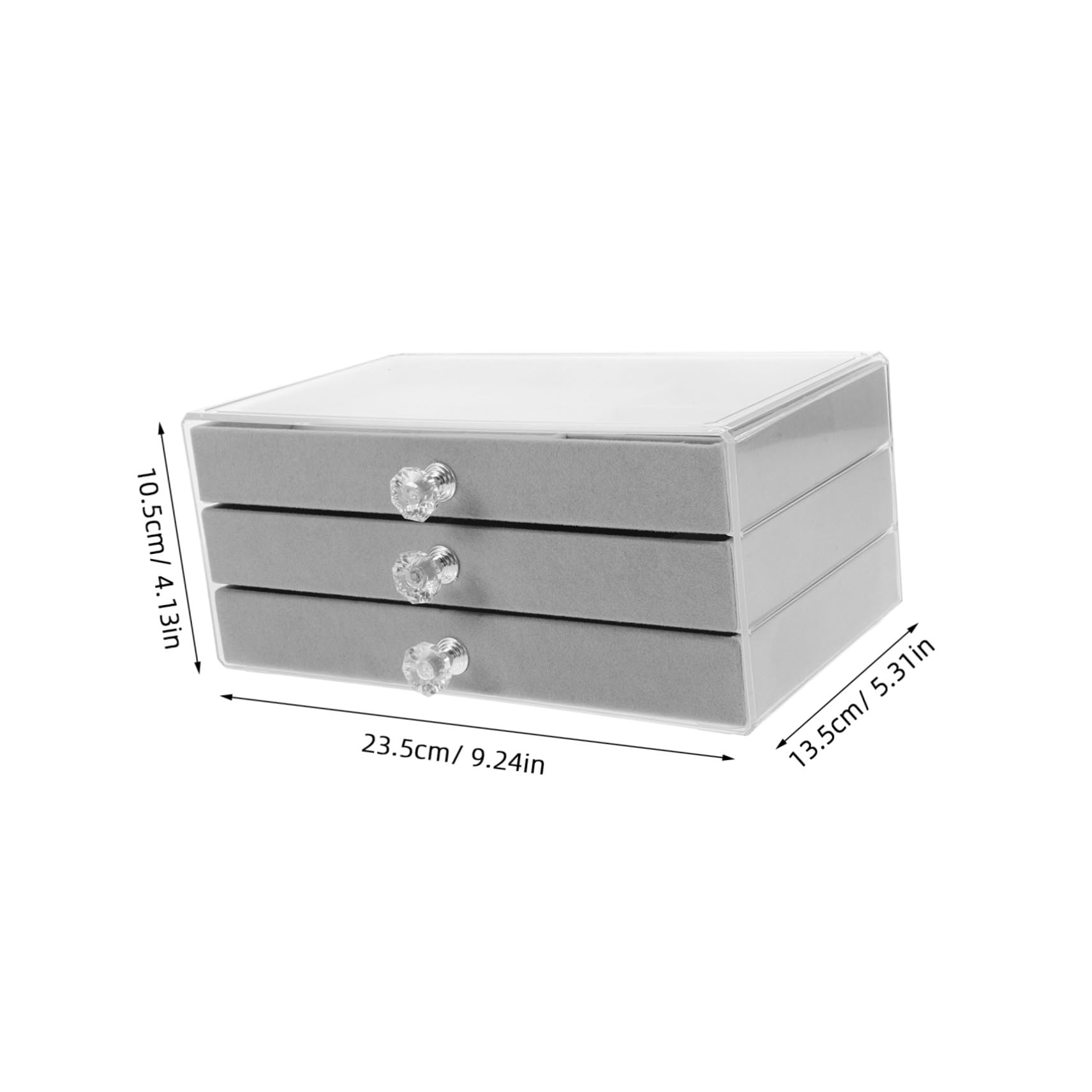 Joyero Transparente de Plástico Multicapa con Múltiples Compartimentos