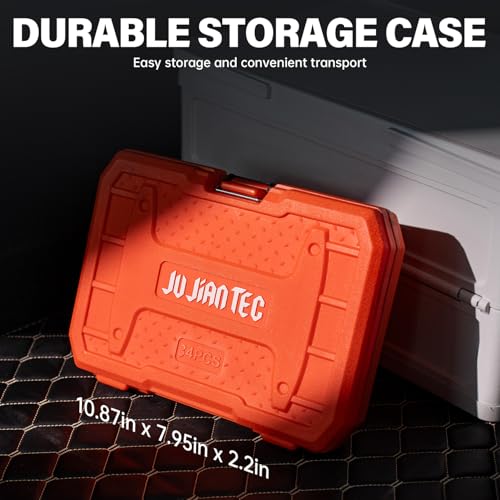 Image of 34-Piece Master Torx Bit Socket Set, 1 /4 inch, 1 /2 inch & 3 /8 inch Drive, Solid Star & Tamper Proof T6 ~ T70, Premium CR-V & S2 Alloy Steel Star Socket Sets, with Heavy-Duty Storage Case