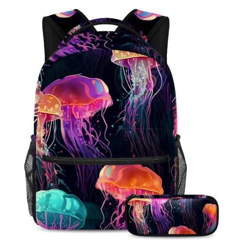 Sac à dos Seaworld Gorgeous Jellyfish 10 grand volume pour ranger toutes les fournitures A4
