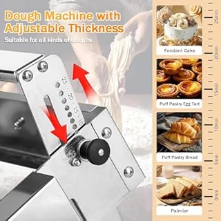 Sfogliatrice Manuale Pieghevole Sfogliatrice Professionale Pasticceria,Rullo Manuale Per Impasto,Per Commerciale E Domestico, Impasti Pizza E Panetteria Domestica Commerciale (Modello 400)