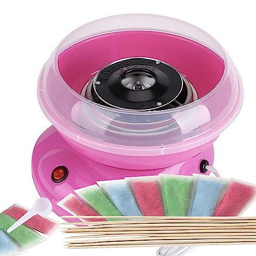 SIDRAL – Máquina para Algodón de Azúcar + 10 Palos + 10 Monodosis Azúcar, Fácil Uso para...