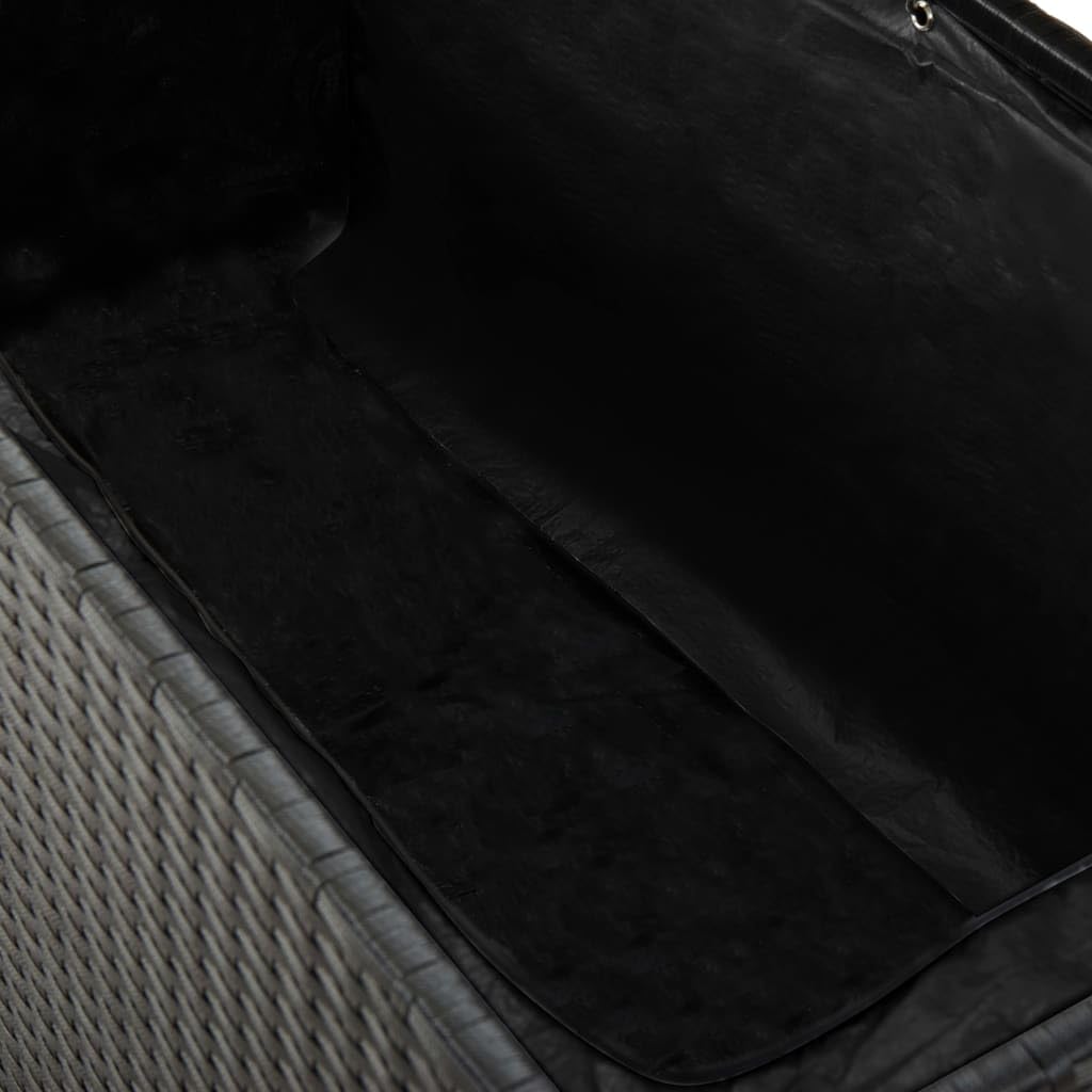 Générique Bo?Te de Rangement de Jardin Noir 120x50x60 cm résine tressée, Meubles, Mobilier de Jardin, Coffres de Jardin, Noir, (Poids 12.2KG)