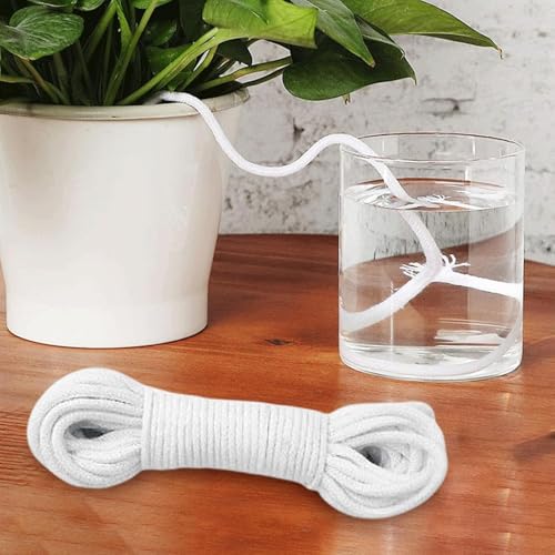 Image of Casa De Amor 50 Feet Self-Watering Wick Cord, Automatic Watering System for Vacation Plant Care, DIY Potted Sitter Rope for Indoor Use (Pack of 4)