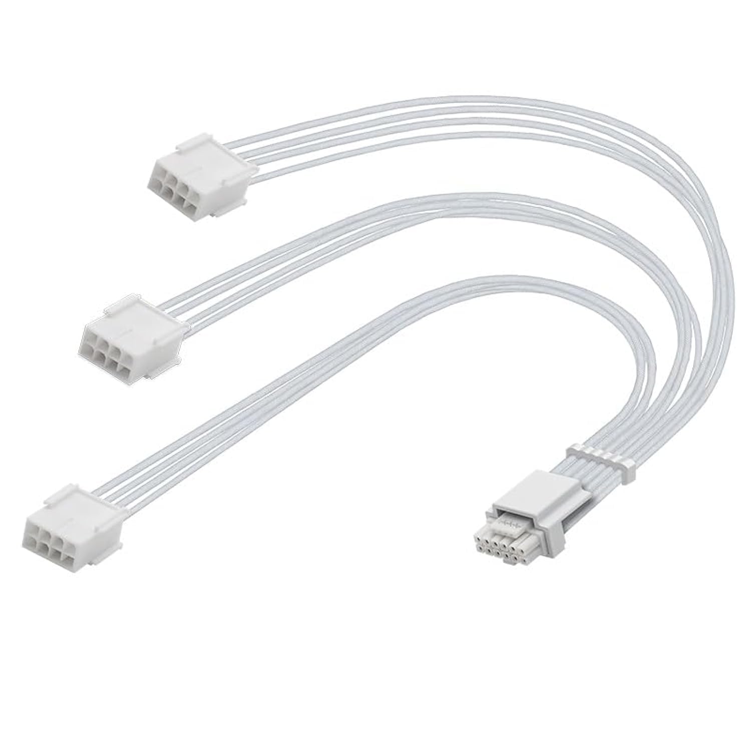 PCI-e 5.0 12VHPWR PSU Cable Extension, 600W 12+4 Pin Male to PCIE 3x8 Pin(6+2) Female PC Cable Extension for RTX 3090Ti/4070Ti/4080/4090, 16AWG- 30CM (White)