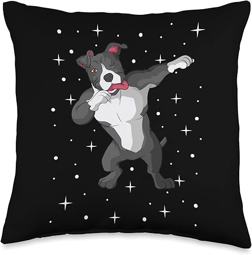 American Staffordshire Terrier Dabbing Amstaff, 16 x 16 pulgadas, multicolor