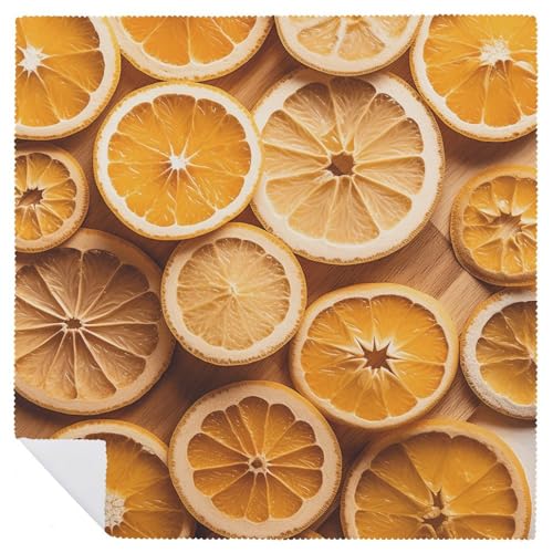 Servilletas de tela naranja en rodajas, 4 unidades miniatura 6