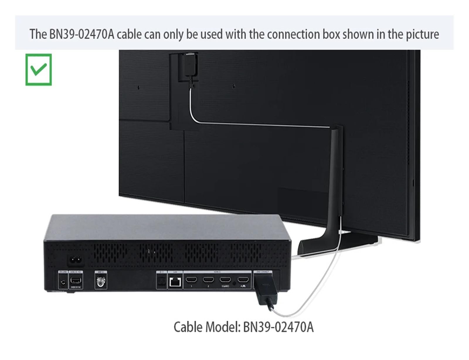 Cavo One Connect Da 5 M/16,4 Piedi BN39-02470A BN3902470A, Compatibile Con Samsung, Serie 2019 Q90R Q85R Q80R QLED 4K Smart TV Cavo TV Ricambi