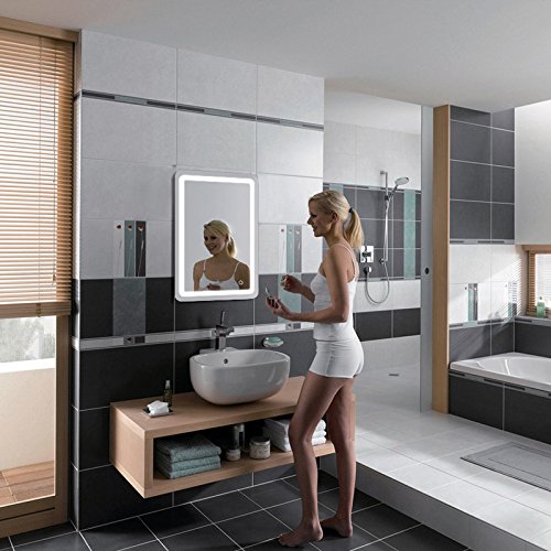 Organische badkamer spiegel met LED verlichting - 3 afmetingen
