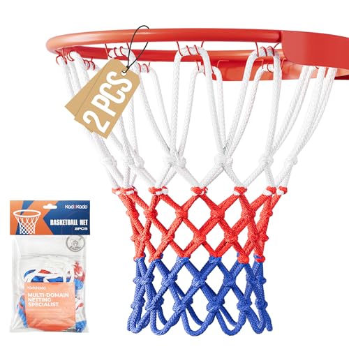 2 Pièces Filet basket en Polyester, Filet panier basket exterieur Épais et Durables, résistant à la Pluie et au Soleil filet de basket, Anti-Emmêlement,...