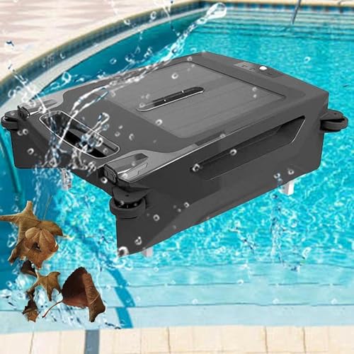 Pool Skimmer Robot- Upgrade App Robotic Pool Skimmer Cleaner- Automatic Cordless Robot Cleaner With 4.1l Large Capacity,5000mah Battery,Smart Obstacle Avoidance-24/7 Cleaning For All Pools