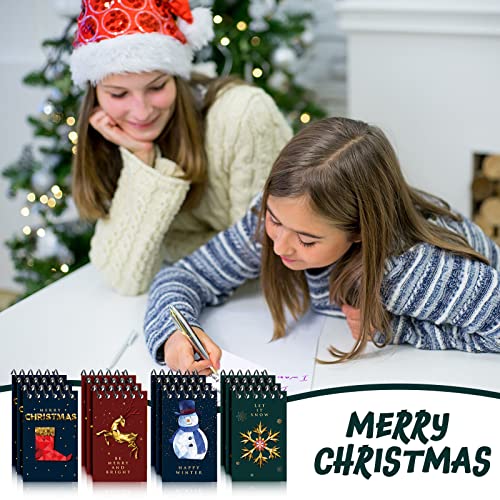 Mini carnet de notes de Noël à spirales lot de 48 petits calepins lignés 7x10 cm - 6
