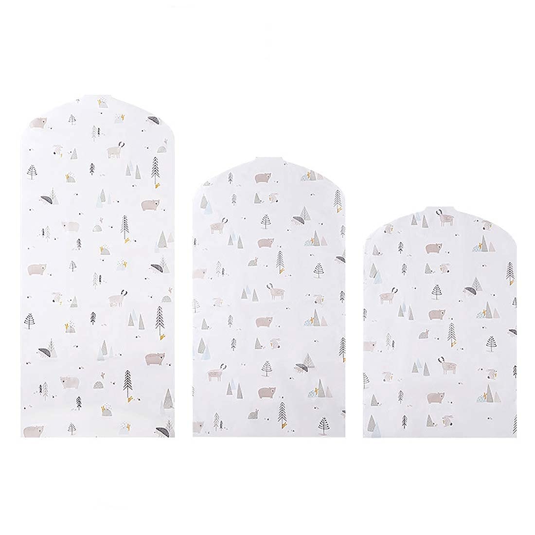 JHMIH 6 pcs Garment Bags, Cloth Covers Dustproof, Garment Covers with Zipper for Storage Cover, Dress Bags A,24''x43''