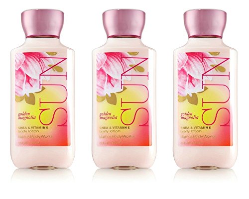 Bath & Body Works Golden Magnolia SUN Body Lotion 8 fl oz / 236 mL (3 Pack)