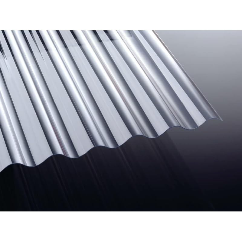 StormGuard Set da 5 lastre Ondulate in PVC – 90x200 cm Trasparente –- Pannello Tetto Impermeabile – Tetti di Verande, Carport