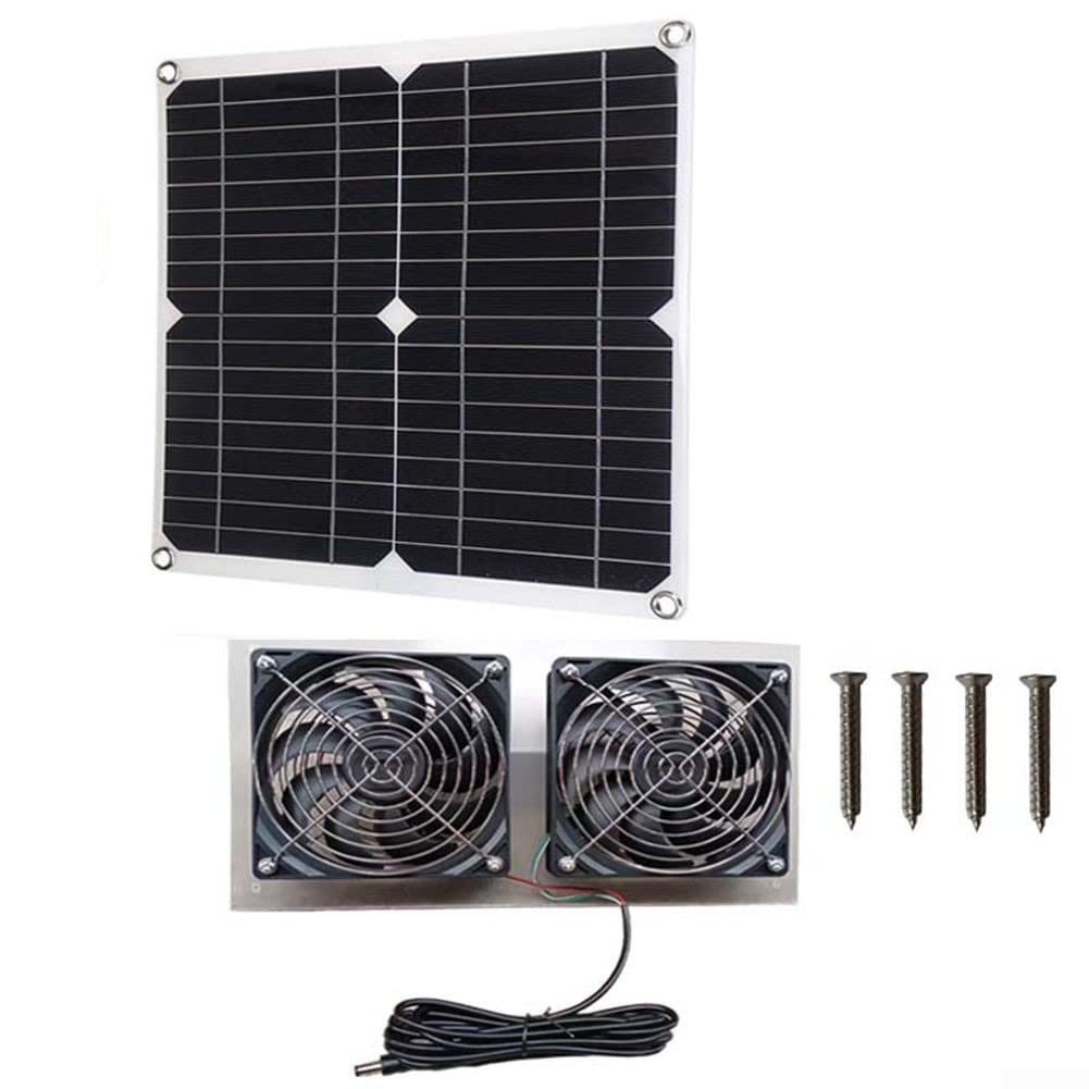 Solarmodul-Ventilator, solarbetrieben, 25 W, 18 V, für Gewächshaus/Schuppen/Hühnerstall/Entlüftung