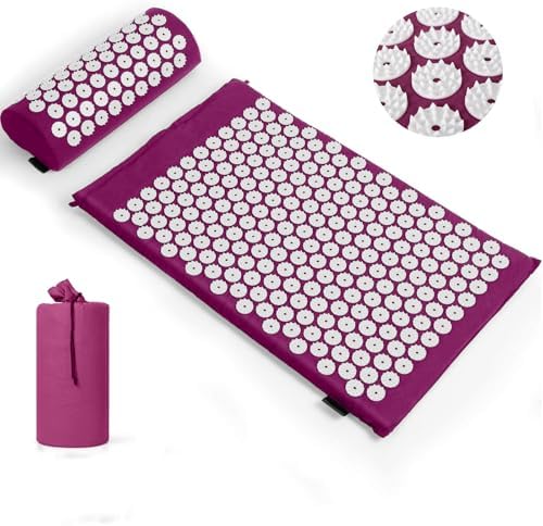 Akupressurmatte, Akupunktur matte, Akkupressmatte zur Linderung von Nacken und Rückenschmerzen, Acupressure Mat mit Muskelentspannung und Stressabbau, Shiatsu matte zur Ischiasentl