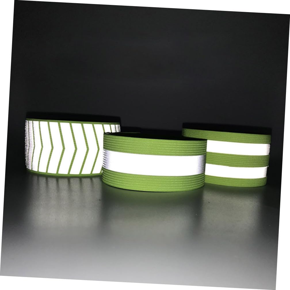 UPKOCH 2 Set Bracciale Riflettente Sport Braccialetto Polso Cintura da Corsa Bracciale Fluorescente Notte Bracciali Fluorescenti Braccialetti di Sicurezza Green 6 Pezzi*2