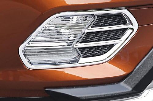 / 2Pcs Chrome Front Fog Light Lamp Cover Trim Molding Compatible for Ford Escape 2017 2018 2019