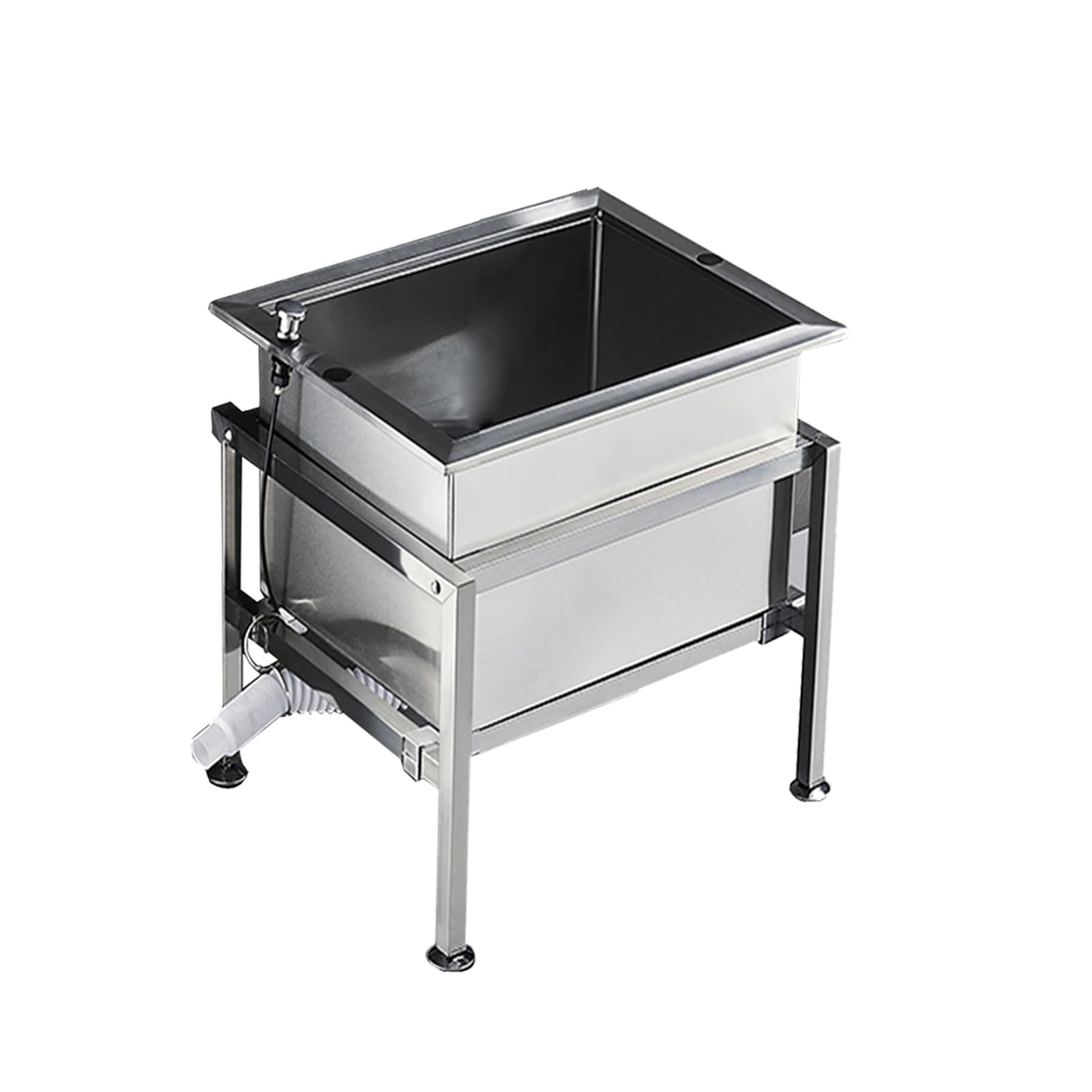 SaryEdge Mop Pool Slop Sinks,Indoor Outdoor Floor Mop Sink, Stainless Steel Mop Sink Laundry Tub with Drainage for Kitchen Business Garages,93cm/36.6in,48cm/18.8in,48cm/18.8in