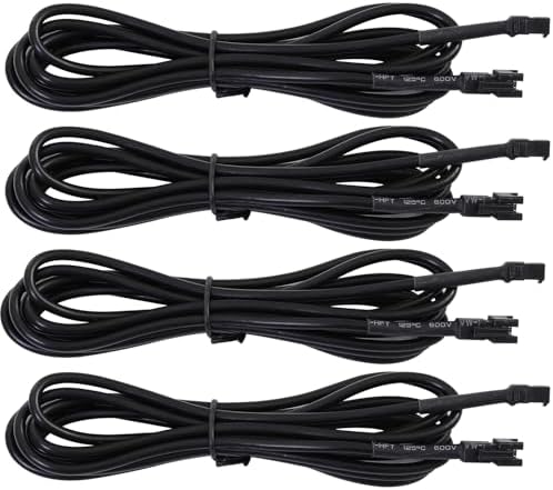 4PCS 78.74 inch 2-Pin Pure White LED Rock Lights Extension Wire Cable Cord image 3