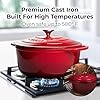 Zulay Kitchen 6 Quart Enameled Cast Iron Dutch Oven Pot with Lid – Premium Durability & Oven Safe up to 500°F – Heavy Duty Cookware Perfect for Bread Baking, Stews, Braising & Roasting – Red #1