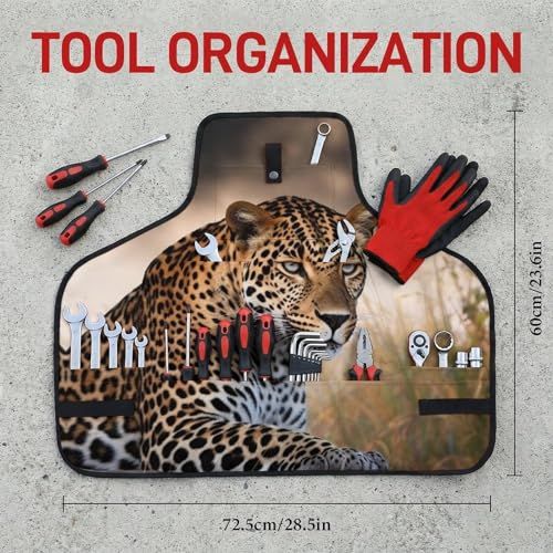 Delantal de trabajo African Animal Leopard con bolsillos miniatura 2