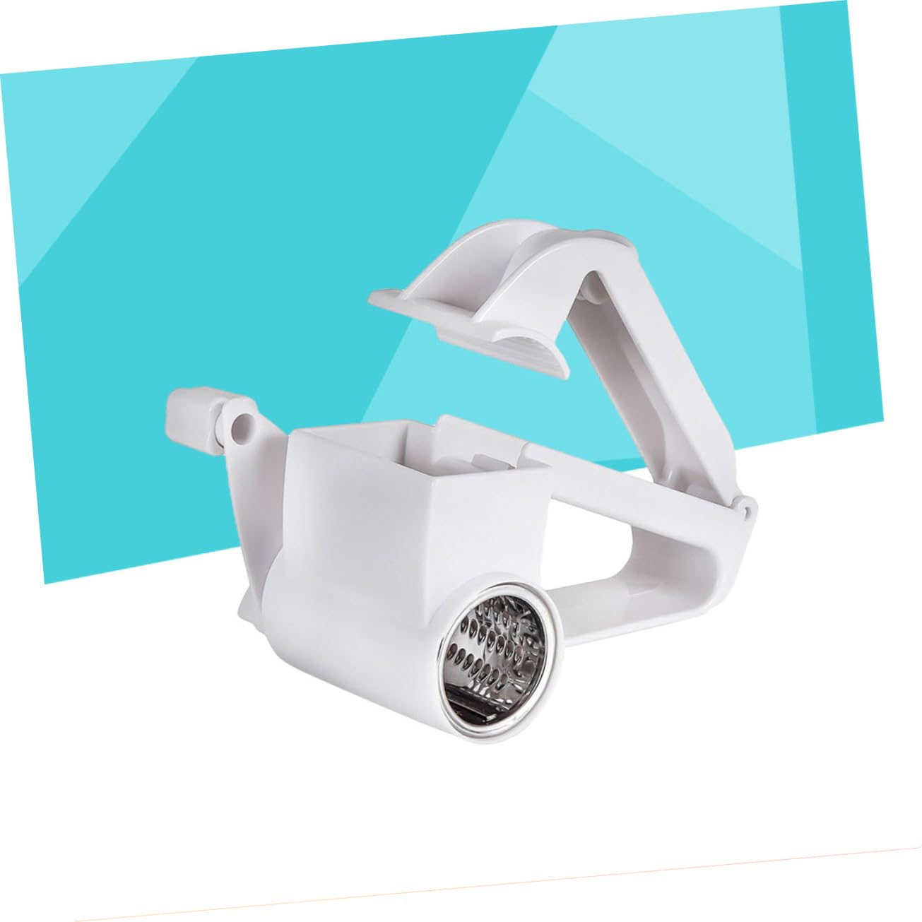 FUNOMOCYA Rotary Cheese Shredder with Blades Manual Plastic Grater for Fruits Vegetables Nuts Carrots and More Easy to Clean Dishwasher Safe