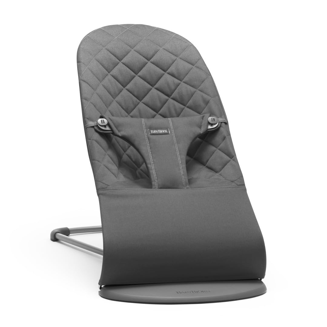 BabyBjörn Asiento de tela, edredón clásico, antracita