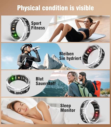 Image of 10 Gen Diamond Smart Ring and Wireless Charging Case【Industry Ranking No.1 - 0 Measurement Error】 2026 Smart Ring for Women & Men for Sleep Tracking Wearable Device,Fitness Ring 9#