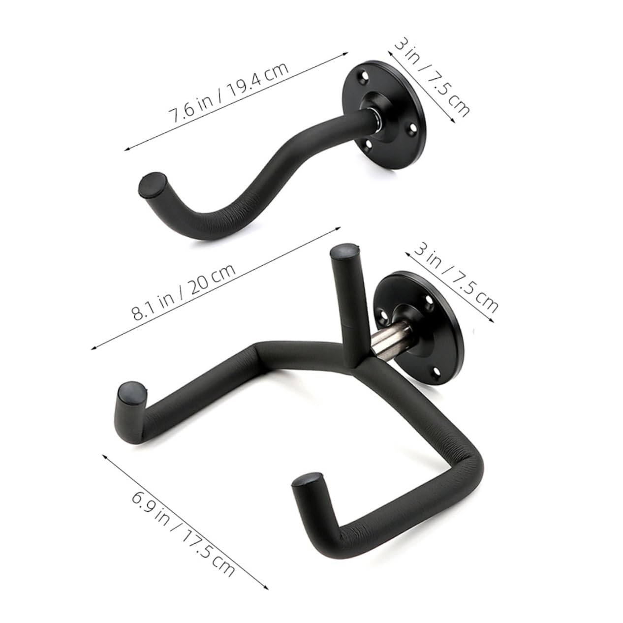 Supporto da Muro Gancio Singolo in Metallo Nero per Chitarra Appeso Stabile e Decorativo per Sala Audio o Soggiorno per Strumenti