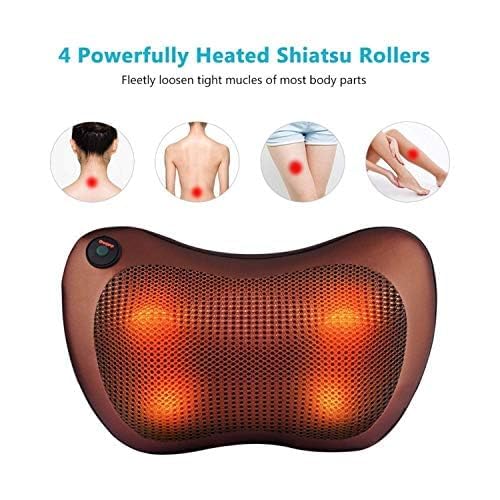 Back Massager with Heat, Shiatsu Back and Neck Massager with Deep Tissue Kneading Electric Neck Massage Pillow for Back Neck Shoulders Legs Foot Muscle Pain Relief for Home Car Office-E - Image 9 thumbnail