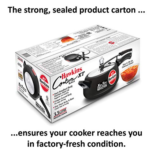 Hawkins Pressure Cooker Contura Hard Anodized Extra Thick Base for Induction, 3.5 L (Black) - Image 5