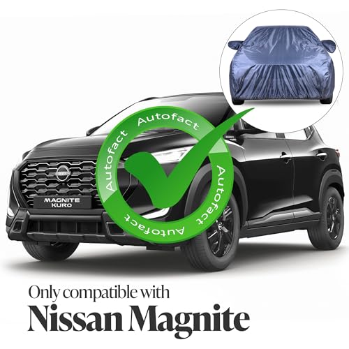 Image of Autofact Premium Car Cover for Magnite | All Weather Water-Resistant Full Body Car Cover | Light-Weight Triple-Stitched Outdoor Shield with UV Protection, Dustproof & Heat-Resistant