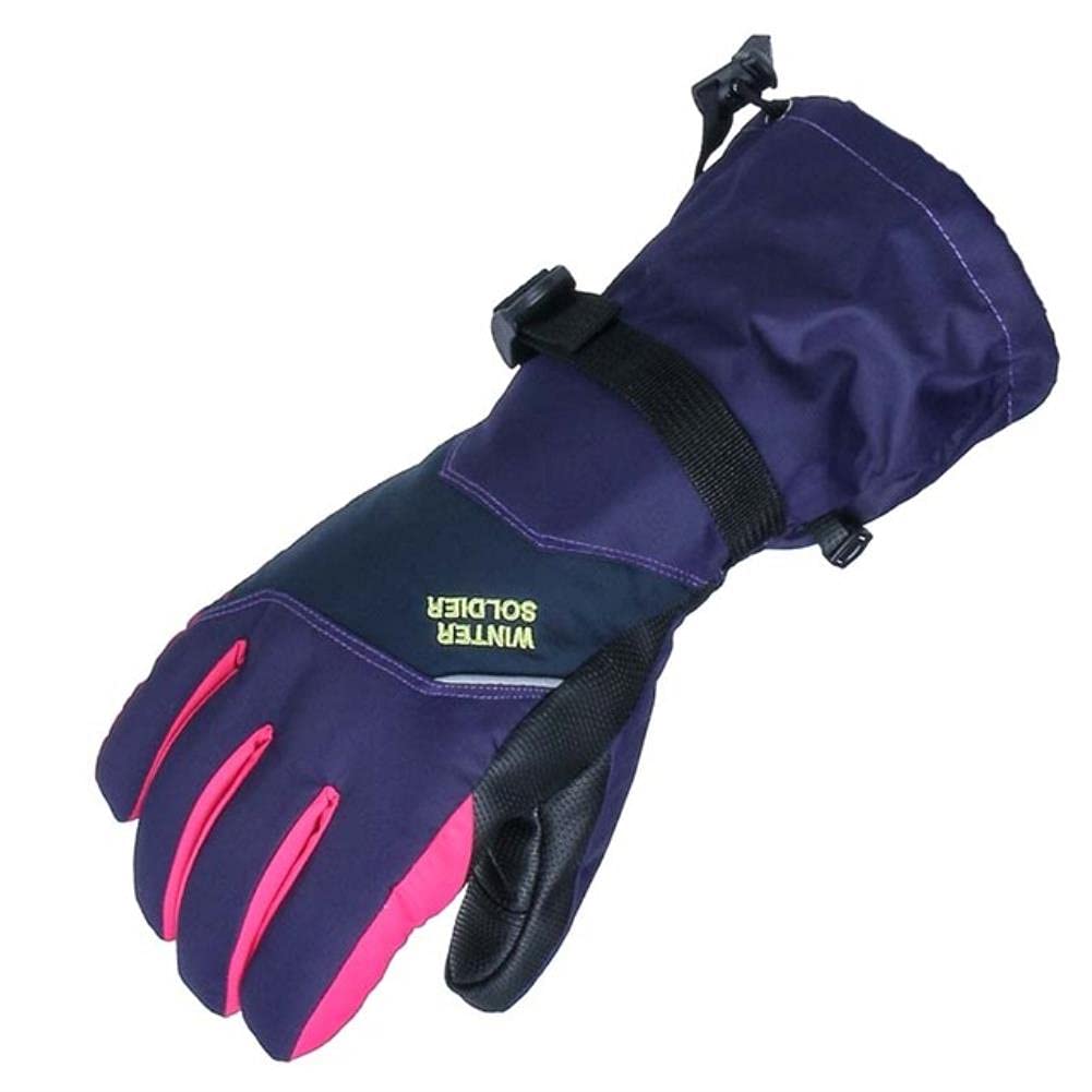 Gants d'hiver imperméables coupe-vent et tactiles couleur violet red