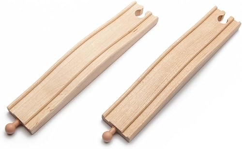 Pista de madera para tropiezos, vías de tren de expansión compatibles con Thomas & Friends, Brio Train, y todos los principales juegos de trenes de