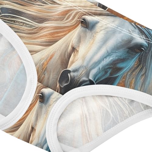 Girls Underwear Toddlers 2t Cotton Girl Panties Cute Personalized Briefs Underpants Highly Horse Mane White4