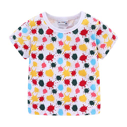 Image of Mud Kingdom Boys Girls T-Shirts Cotton Cute Cartoon Graphic Tees for Kids 2-8 Years