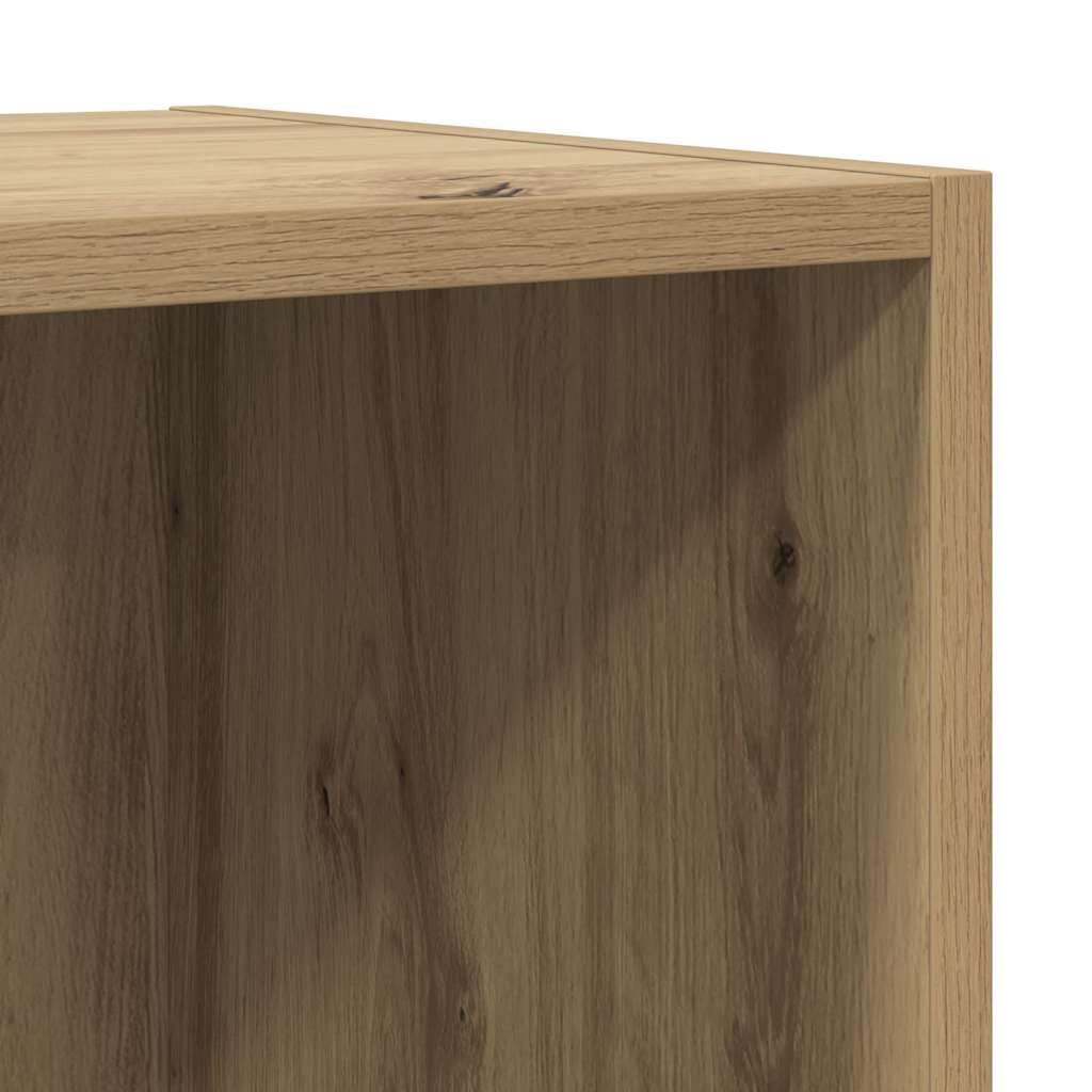 TV-Schrankset Wandmontiert 6-teilig, Artisan-Eiche Holzwerkstoff, Modernes Media-Center für Wohnzimmer, Elegante TV-Konsole mit Stauraum