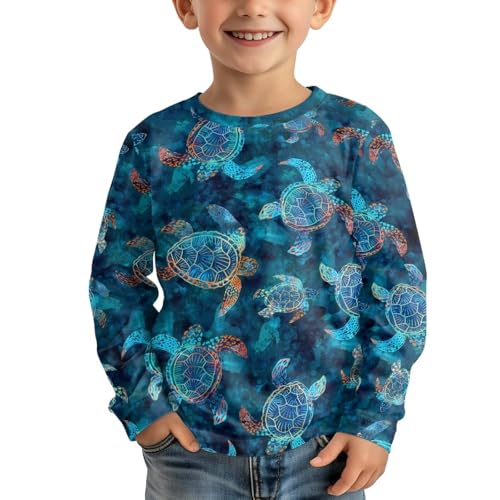 Upetstory Long Sleeve Shirt for Boys Girls Tee Tops Size 3-16 Years Old