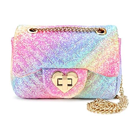 mibasies Toddler Purse for Little Girls Crossbody Bags Kids Age 3-8, Pink Blue 1, S Cover