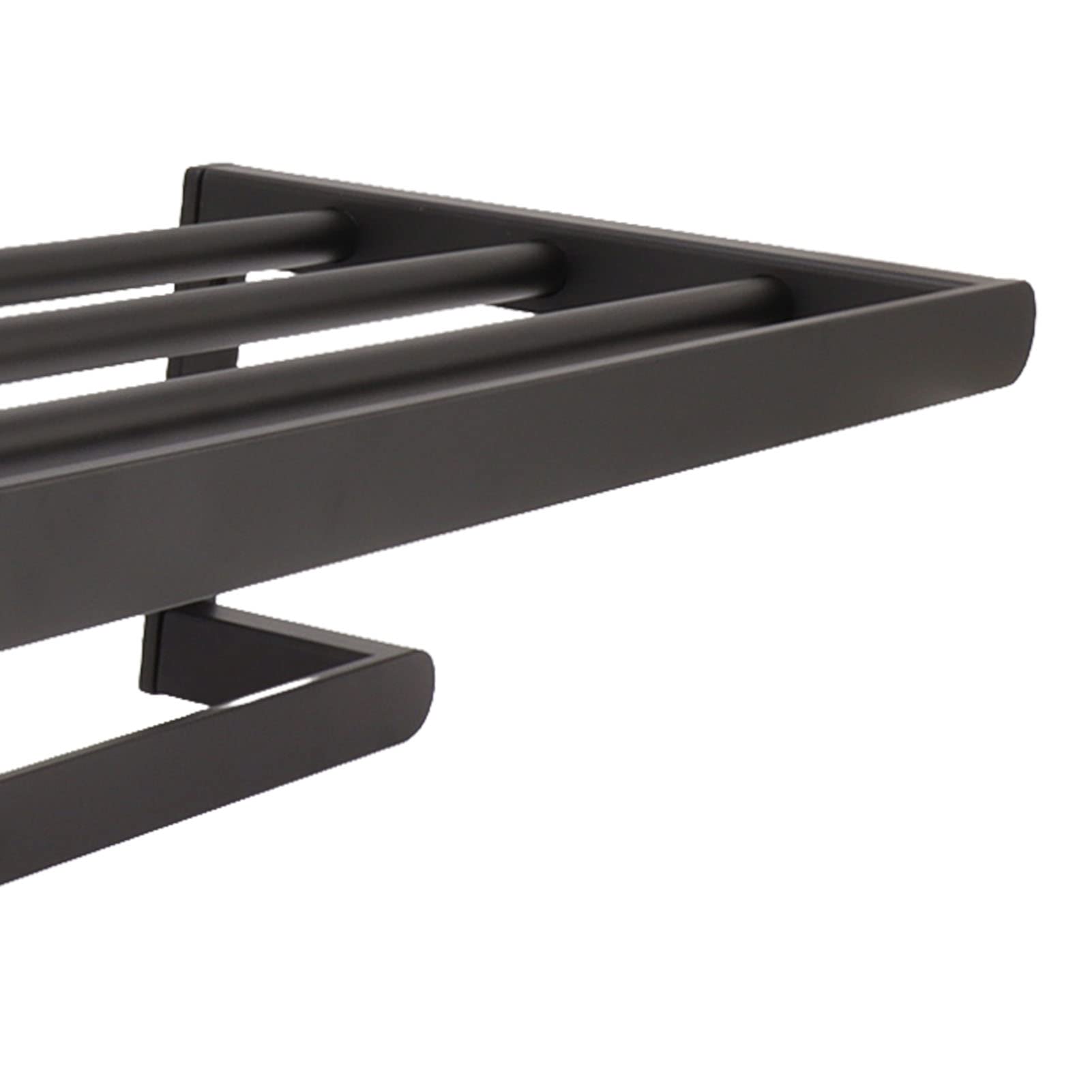 Półki łazienkowe Wieszak na ręczniki łazienkowe Space Aluminiowa półka na ręczniki do montażu na ścianie Wiertarka czarna (Black 50cm)
