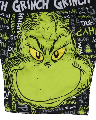 How the Grinch Stole Christmas Adult Novelty All-Over Grinch Quotes Boxer Briefs Sleepwear Loungewear Men Women2