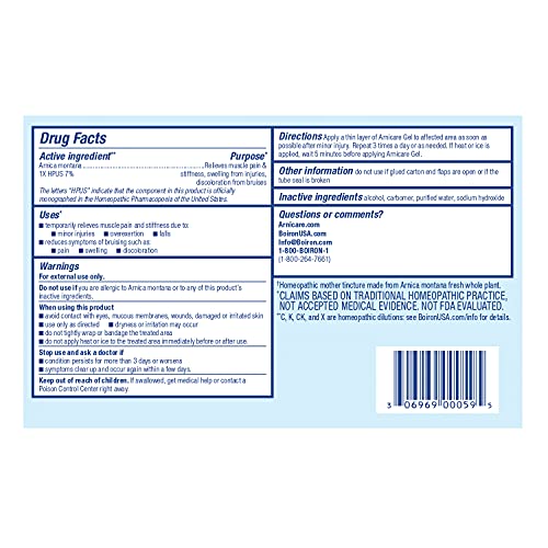 Boiron Arnicare Gel for Joint Pain, Muscle Pain, Swelling, Soreness, and Stiffness - Non-greasy and Fragrance-Free - 2.6 oz - image 6