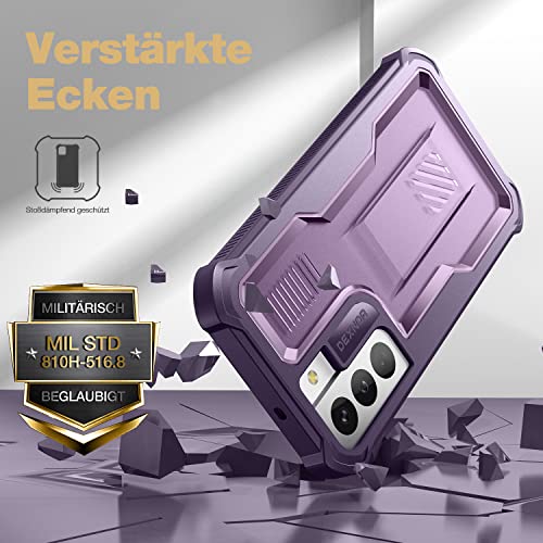 Coque Samsung S22 antichoc violette Dexnor avec protection écran intégrée