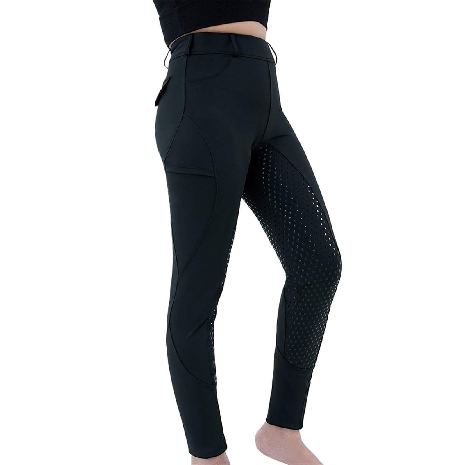 Pantalones Montar a Caballo Mujer Pantalones de equitación for Mujer, Mallas Entrenamiento Ecuestre, Ropa Deportiva for Exteriores(Black,M)