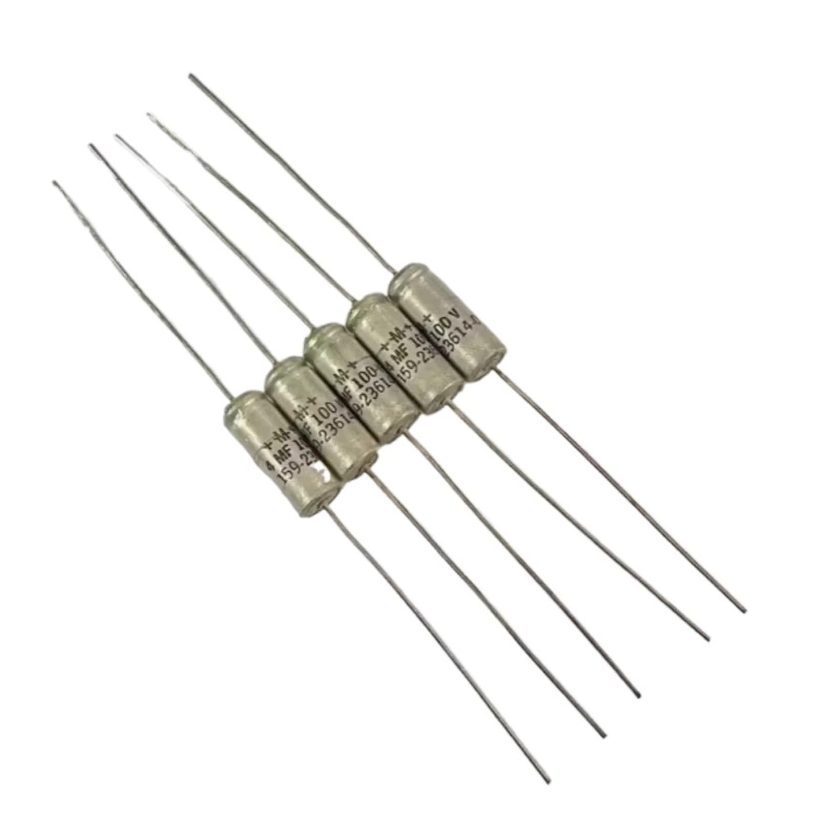 BALYDLUL 10PCS 4UF Generation 4.7UF 4UF100V Axial Audio Capacitor 8 * 20MM