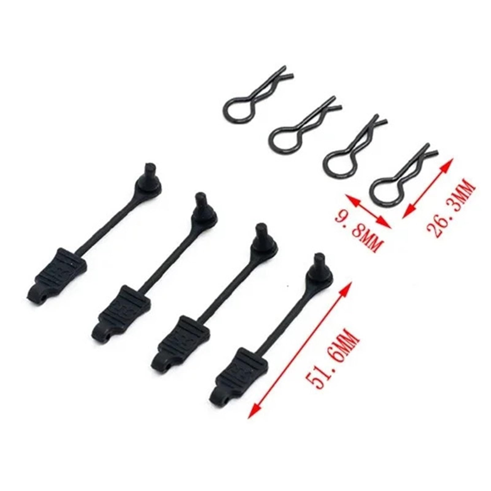 HLSONHENGM 8Pcs Rubber Body Clip Retainer Shell Fixed Buckle Lock AR390178 for 1/7 Mojave Limitless 1/8 Typhon Kraton RC Car