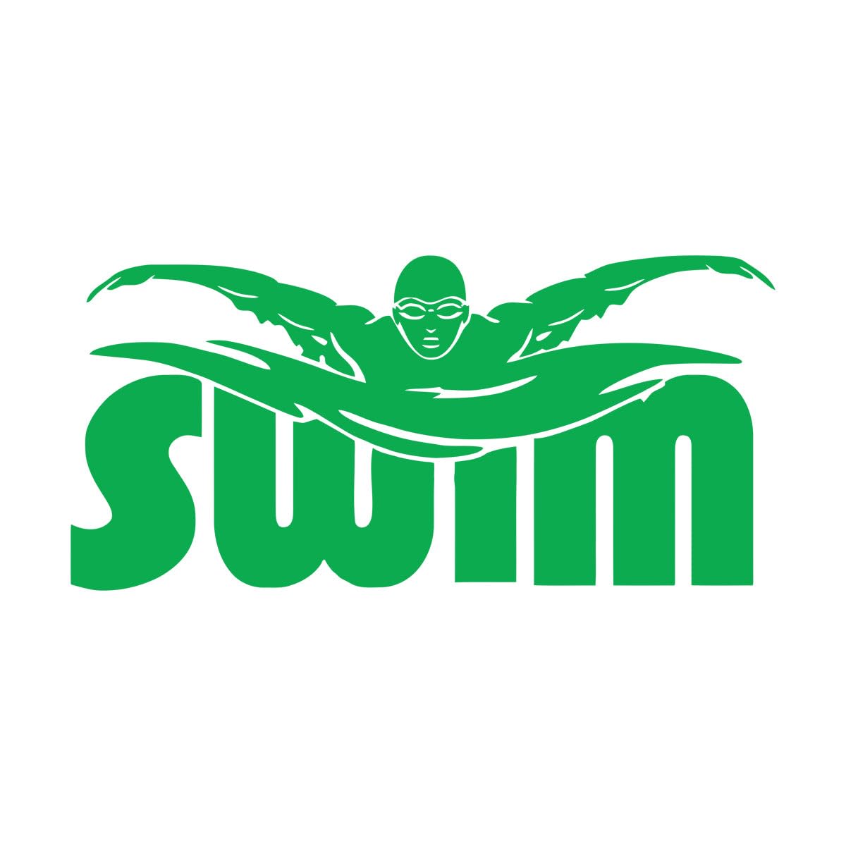 Swimming Athlete Wall Stickers Vinyl Removale Swin Sign Wall Decal Swimming Pool Decoration Swim Sports Muarls Art Large - 54x114cm — image 1