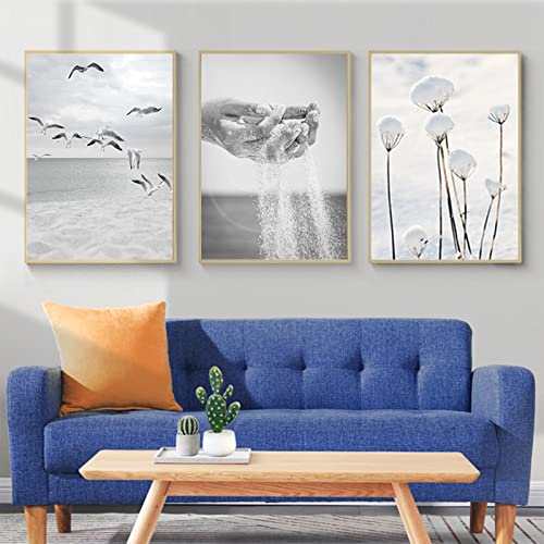 JNAOZI Wall Pictures Pampas Grass, Modern Poster Set, Beach Stylish Wall Pictures - Image 3