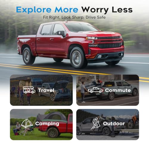 Image of Sunsdrew Mud Flap Delete for 2019-2026 Chevy Silverado 1500 - Direct Fit No Drill Mud Guards Delete - Silverado 1500 Exterior Upgrade Accessories - 4pcs Black